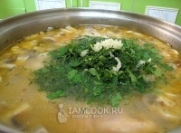 Гречневый суп с грибами и индейкой