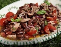 Салат с фасолью и сайрой  #таня