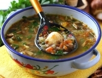 Гречневый суп с куриными окорочками