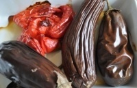 Запеченные овощи для начинки пирога "Тарт овощной с баклажанами"